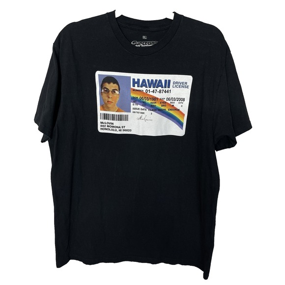 Ripple Junction Other - Mclovin ID Driver License Men's Shirt Superbad Movie Graphic T Shirt‎ X Large
